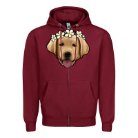 Burgundy Labrador Zipper Hoodie - Jasminsmagicworld