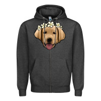 Charcoal Heather Labrador Zipper Hoodie - Jasminsmagicworld