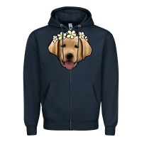 Navy Labrador Zipper Hoodie - Jasminsmagicworld