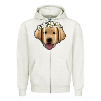 Oatmeal Heather Labrador Zipper Hoodie - Jasminsmagicworld