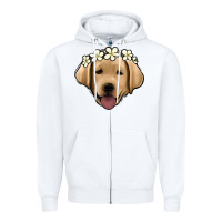 White Labrador Zipper Hoodie - Jasminsmagicworld