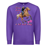 Purple classy sassy & a bit bad assy Premium Sweatshirt - RanaPortraitStore