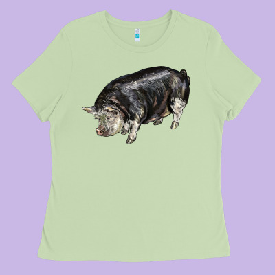 Poland China Pig Ladies Tee Designed By Lillyallendesigns