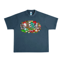Midnight Navy baseball vibes Urban Heavy Tee - CowhideDigitalArt