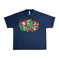 Navy baseball vibes Urban Heavy Tee - CowhideDigitalArt
