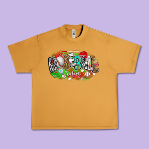 Baseball Vibes Urban Heavy Tee Designed By Cowhidedigitalart