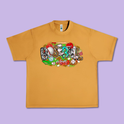 Baseball Vibes Urban Heavy Tee Designed By Cowhidedigitalart