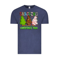 Vintage Denim Snacking Around The Christmas Tree Vintage Tee - CowhideDigitalArt