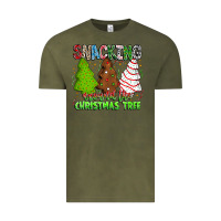 Vintage Olive Snacking Around The Christmas Tree Vintage Tee - CowhideDigitalArt