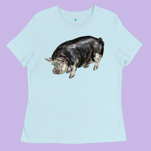 Poland China Pig Ladies Tee Designed By Lillyallendesigns