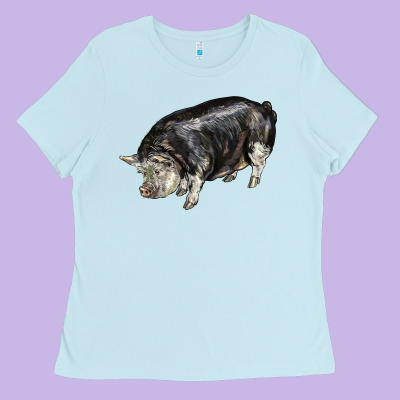 Poland China Pig Ladies Tee Designed By Lillyallendesigns