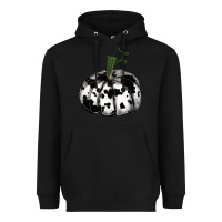 Black watercolor cowhide halloween pumpkin Heavyweight Hoodie - RanaPortraitStore