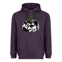 Plum watercolor cowhide halloween pumpkin Heavyweight Hoodie - RanaPortraitStore