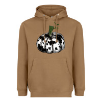 Toasted Coconut watercolor cowhide halloween pumpkin Heavyweight Hoodie - RanaPortraitStore