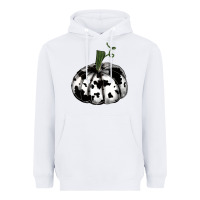 White watercolor cowhide halloween pumpkin Heavyweight Hoodie - RanaPortraitStore