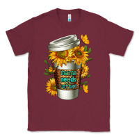 Burgundy Mama Needs Coffee Cup Classic Tee - FaDigitalArtStudio