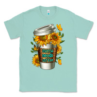 Seafoam Mama Needs Coffee Cup Classic Tee - FaDigitalArtStudio