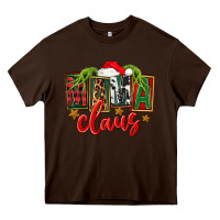 Chocolate Brown Christmas Mama Claus Mother's Day Heavy Core Tee - FaDigitalArtStudio