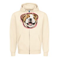 Sandshell bulldog pink glitter Zipper Hoodie - Jasminsmagicworld