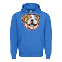 True Royal bulldog pink glitter Zipper Hoodie - Jasminsmagicworld