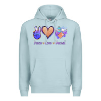 Blue Mist Peace Love Dental Premium Hoodie - Jasminsmagicworld
