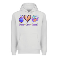 Dove Grey Peace Love Dental Premium Hoodie - Jasminsmagicworld