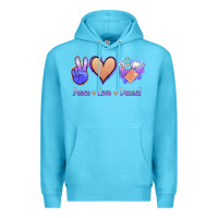 Ocean Blue Peace Love Dental Premium Hoodie - Jasminsmagicworld