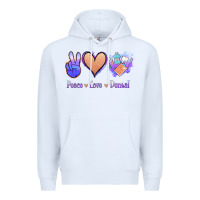 White Peace Love Dental Premium Hoodie - Jasminsmagicworld