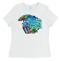 White beach please Ladies Tee - CowhideDigitalArt