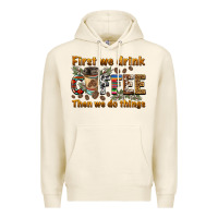 Tofu first we drink then we do things Premium Hoodie - BarkalooDesign