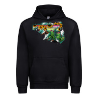 Black Maryland Map Sunflower Cactus Serape Urban Hoodie - RanaPortraitStore