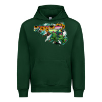 Forest Green Maryland Map Sunflower Cactus Serape Urban Hoodie - RanaPortraitStore