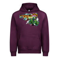 Mauve Wine Maryland Map Sunflower Cactus Serape Urban Hoodie - RanaPortraitStore