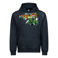 Navy Maryland Map Sunflower Cactus Serape Urban Hoodie - RanaPortraitStore