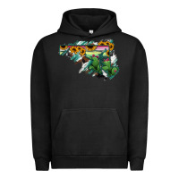 Pigment Black Maryland Map Sunflower Cactus Serape Urban Hoodie - RanaPortraitStore