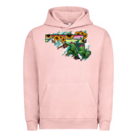 Pigment Salmon Maryland Map Sunflower Cactus Serape Urban Hoodie - RanaPortraitStore