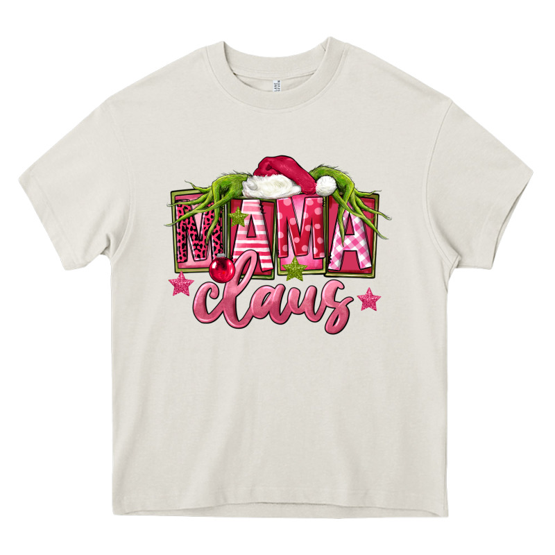 Pink Christmas Mama Claus Heavy Core Tee by FaDigitalArtStudio | Teevron