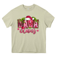 Mossy Pink Christmas Mama Claus Heavy Core Tee - FaDigitalArtStudio
