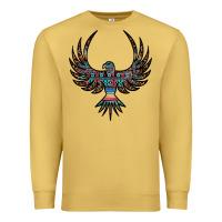 Antique Gold aztec leopard thunderbird Premium Sweatshirt - RanaPortraitStore
