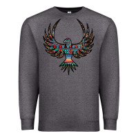 Charcoal Heather aztec leopard thunderbird Premium Sweatshirt - RanaPortraitStore