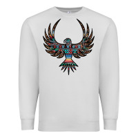 Dove Grey aztec leopard thunderbird Premium Sweatshirt - RanaPortraitStore