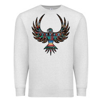 Oatmeal Heather aztec leopard thunderbird Premium Sweatshirt - RanaPortraitStore