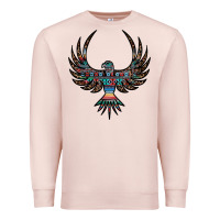 Pale Pink aztec leopard thunderbird Premium Sweatshirt - RanaPortraitStore