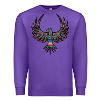 Purple aztec leopard thunderbird Premium Sweatshirt - RanaPortraitStore