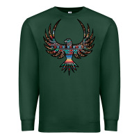 Sports Green aztec leopard thunderbird Premium Sweatshirt - RanaPortraitStore