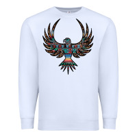 White aztec leopard thunderbird Premium Sweatshirt - RanaPortraitStore