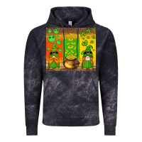 Cloud Black st patricks gnomes and coins with shamrock Vintage Hoodie - Artiststas