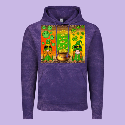 St Patricks Gnomes And Coins With Shamrock Vintage Hoodie Designed By Artiststas