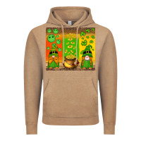 Vintage Coffee st patricks gnomes and coins with shamrock Vintage Hoodie - Artiststas