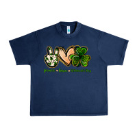 Navy peace love st.patrick's day Urban Heavy Tee - Jasminsmagicworld